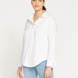 NWT Universal Standard Elbe Stretch Full Placket White S